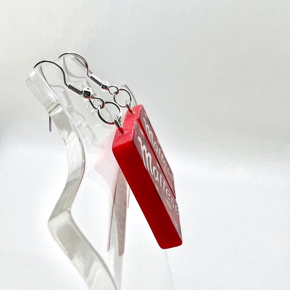 Malteser Earrings - Chocolate Candy Earrings - Food Earrings - Snack Earrings - Picture 6 of 9